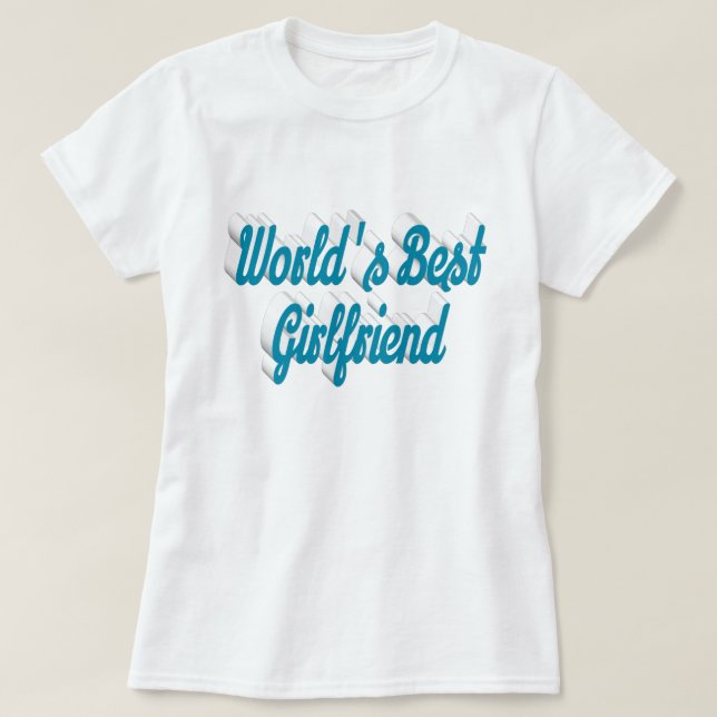 Freundin Himmelsblau T-Shirt (Design vorne)
