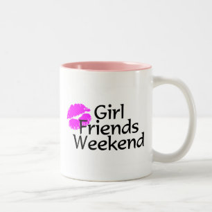 Freundin-Wochenende Zweifarbige Tasse