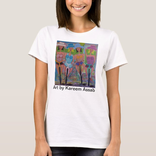 Freundinnen auf Fahrradt-shirt T-Shirt (Vorderseite)