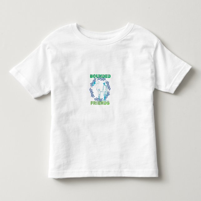 Freundinnen und Freunde, die zusammen laufen Kleinkind T-shirt (Vorderseite)