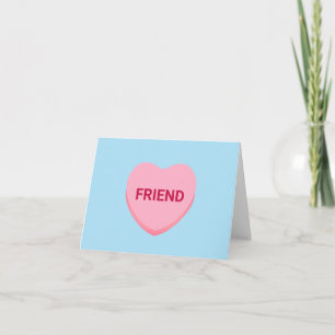 Freundlich blauer rosa Gespräch Herz Valentine Karte
