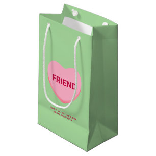Freundlich grün rosa Konversation Herz Valentine Kleine Geschenktüte