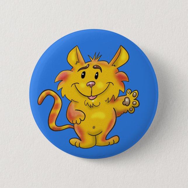 Freundlich, Happy Cat Button (Vorderseite)