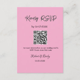 freundlich Hochzeit RSVP Scan QR-Code einfach mode Begleitkarte