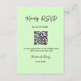 freundlich Hochzeit RSVP Scan QR-Code einfach mode Begleitkarte