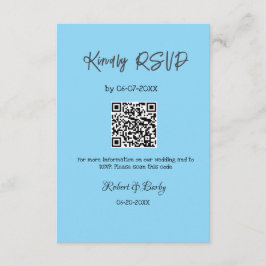 freundlich Hochzeit RSVP Scan QR-Code einfach mode Begleitkarte