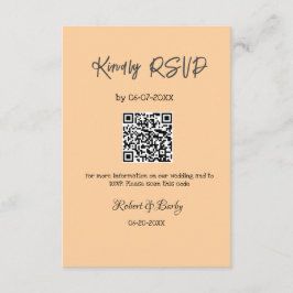 freundlich Hochzeit RSVP Scan QR-Code einfach mode Begleitkarte