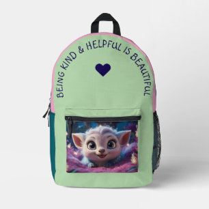 Freundlich und hilfsbereit sein... bedruckter rucksack