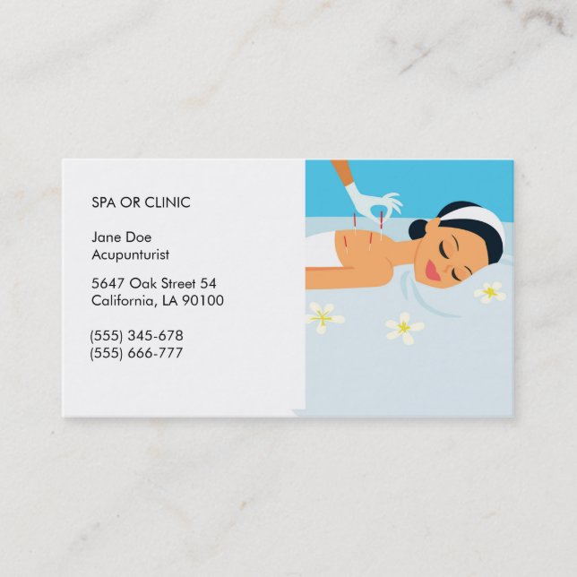 Freundliche Acupuncturist-Visitenkarte Visitenkarte (Vorderseite)