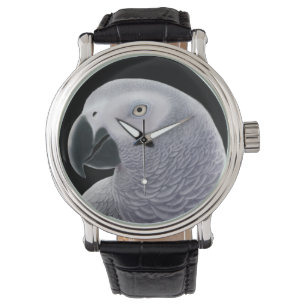 Freundliche afrikanisches Grau-Papageien-Uhr Armbanduhr