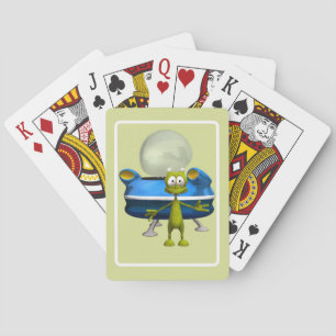 Freundliche Alien Spielkarten