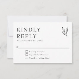 Freundliche Antwort Elegant Minimalistisch Wedding
