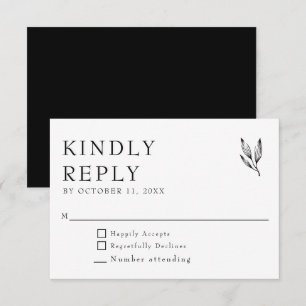 Freundliche Antwort Elegant Minimalistisch Wedding