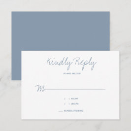 Freundliche Antwort Typografie Dusty Blue Wedding