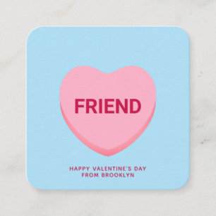 Freundliche blaue Konversation Herzstück Valentine Begleitkarte