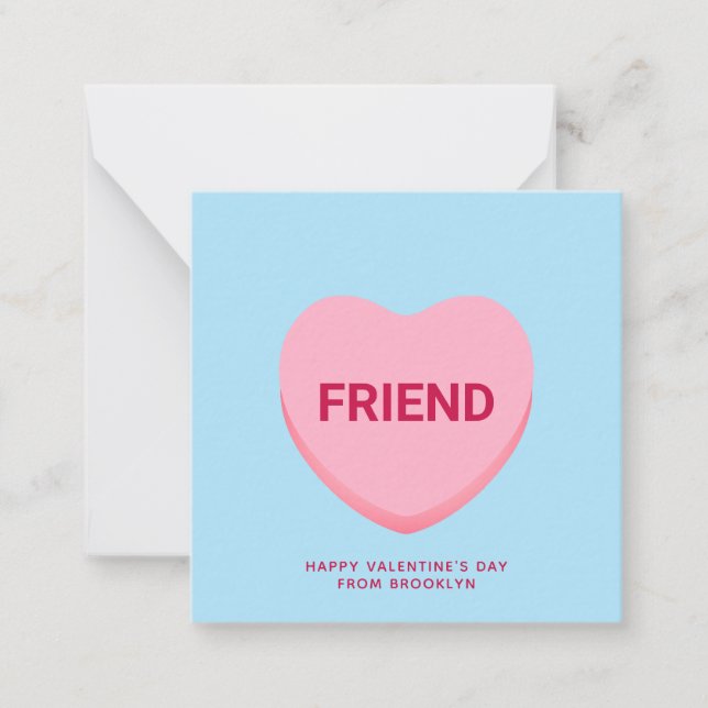 Freundliche blaue Konversation Herzstück Valentins Mitteilungskarte (Vorderseite)