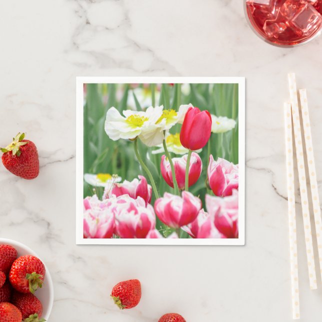 Freundliche Blume Serviette (Beispiel)