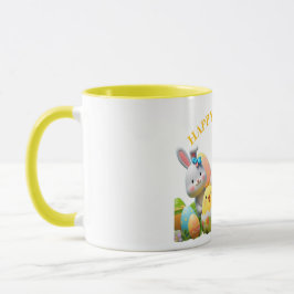 Freundliche Bunny & Chick Ostereier Freunde Tasse