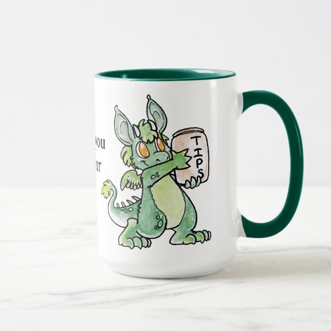 Freundliche Drache-Spitze-Schale Tasse (Rechts)
