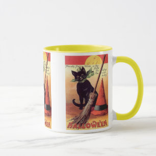 Freundliche Feen Vintage-Halloween-Karten-Tassen Tasse