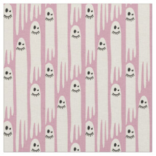 Freundliche Geister auf Creme und Rosa – Halloween Stoff