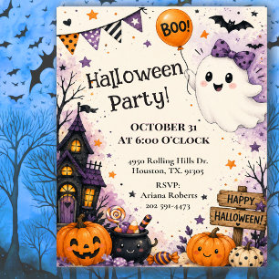 Freundliche Geister Kinder Halloween-Party Einladung