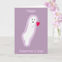 Freundliche Ghost Happy Valentine's Day Cards