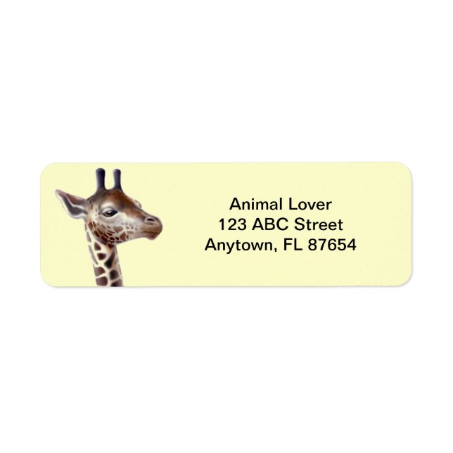 Freundliche Giraffe individuell anpassbar (Vorne)