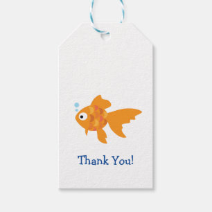 Freundliche Goldfisch-Illustration Geschenkanhänger