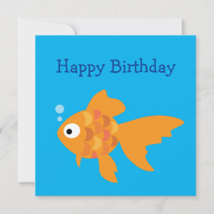 Freundliche Goldfisch-Illustration Karte
