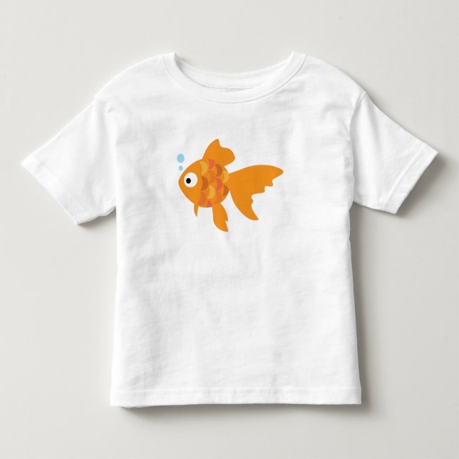 Freundliche Goldfisch-Illustration Kleinkind T-shirt (Vorderseite)