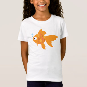 Freundliche Goldfisch-Illustration T-Shirt
