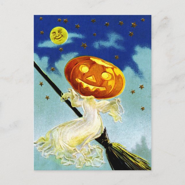 Freundliche Grüße zu Halloween! Postkarte (Vorderseite)