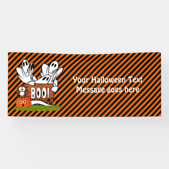 Freundliche Halloween Geister und Pals Banner (Horizontal)