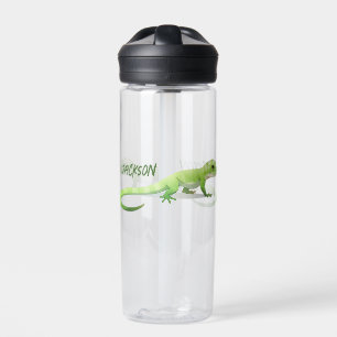 Freundliche Lizard mit Ihrem Namen Trinkflasche
