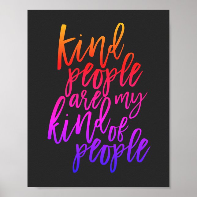 Freundliche Menschen sind meine Art von Menschen,  Poster (Vorne)