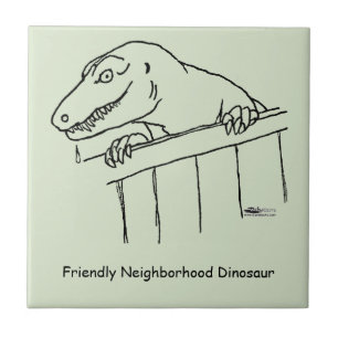 Freundliche Nachbarschaft Dinosaur Fliese