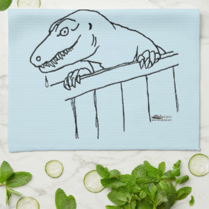 Freundliche Nachbarschaft Dinosaur Geschirrtuch