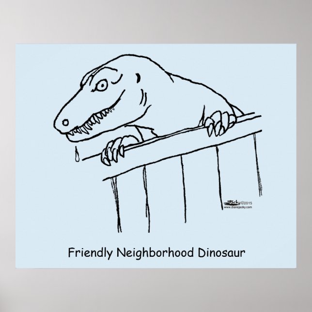 Freundliche Nachbarschaft Dinosaur Poster (Vorne)