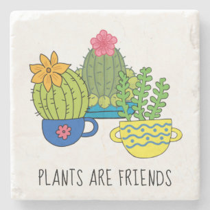 Freundliche Pflanze Succulent Stone Untersetzer