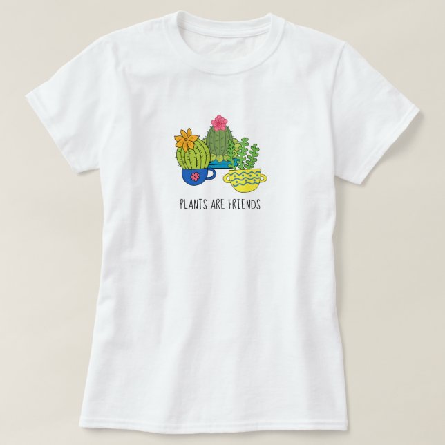 Freundliche Pflanze Sukkulenter T - Shirt (Design vorne)