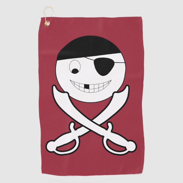 Freundliche Piratenflagge Golfhandtuch (Vorderseite)