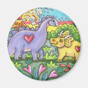 FREUNDLICHE, PRÄHISTORISCHE DINOSAUREN, NIEDLICHE MAGNET