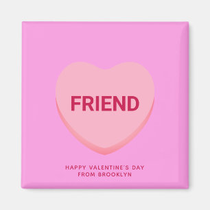 Freundliche rosa Konversation Herzstück Valentinst Magnet