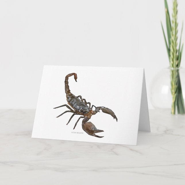 Freundliche Skorpions-Aquarell-Gruß-Karte Karte (Vorderseite)