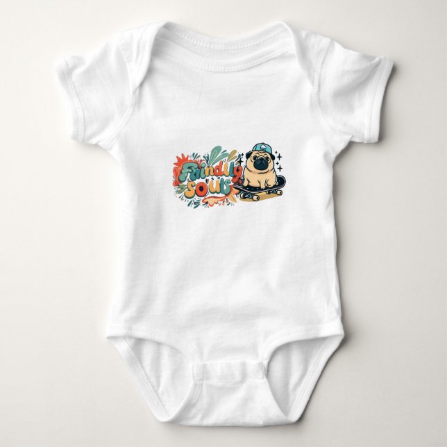 Freundliche Soule. Baby Strampler (Vorderseite)