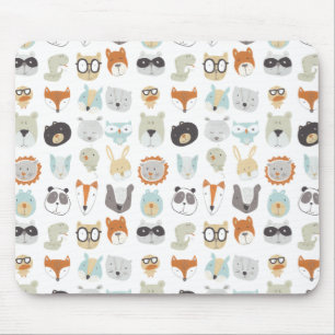 Freundliche Tier-Porträts der Gesichts-  Mousepad
