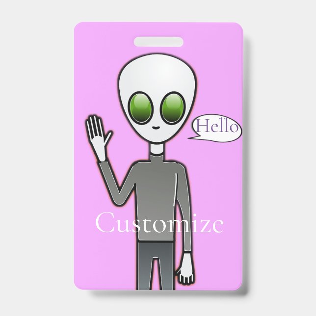 Freundliche Waving Alien Thunder_Cove Ausweis (Vorderseite)