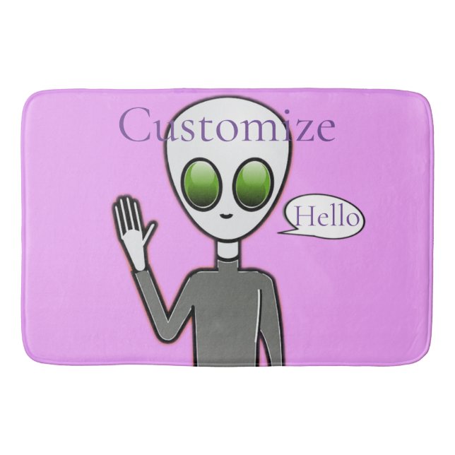 Freundliche Waving Alien Thunder_Cove Badematte (Vorderseite)