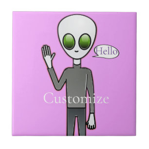 Freundliche Waving Alien Thunder_Cove Fliese
